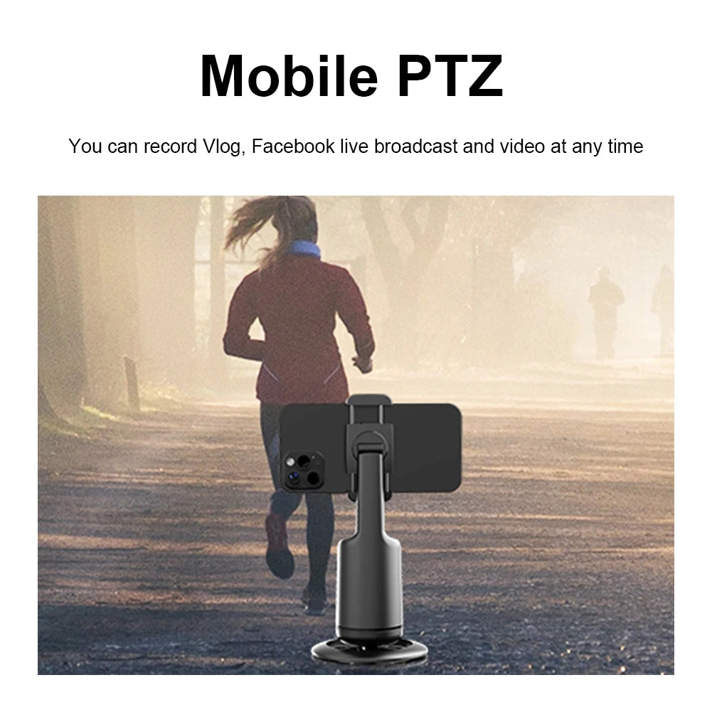 Auto Face Tracking Gimbal 360 Rotation Desktop Tracking Gimbal Selfie Stick Tripod for Smartphone Video Vlog Auto Phone Holder