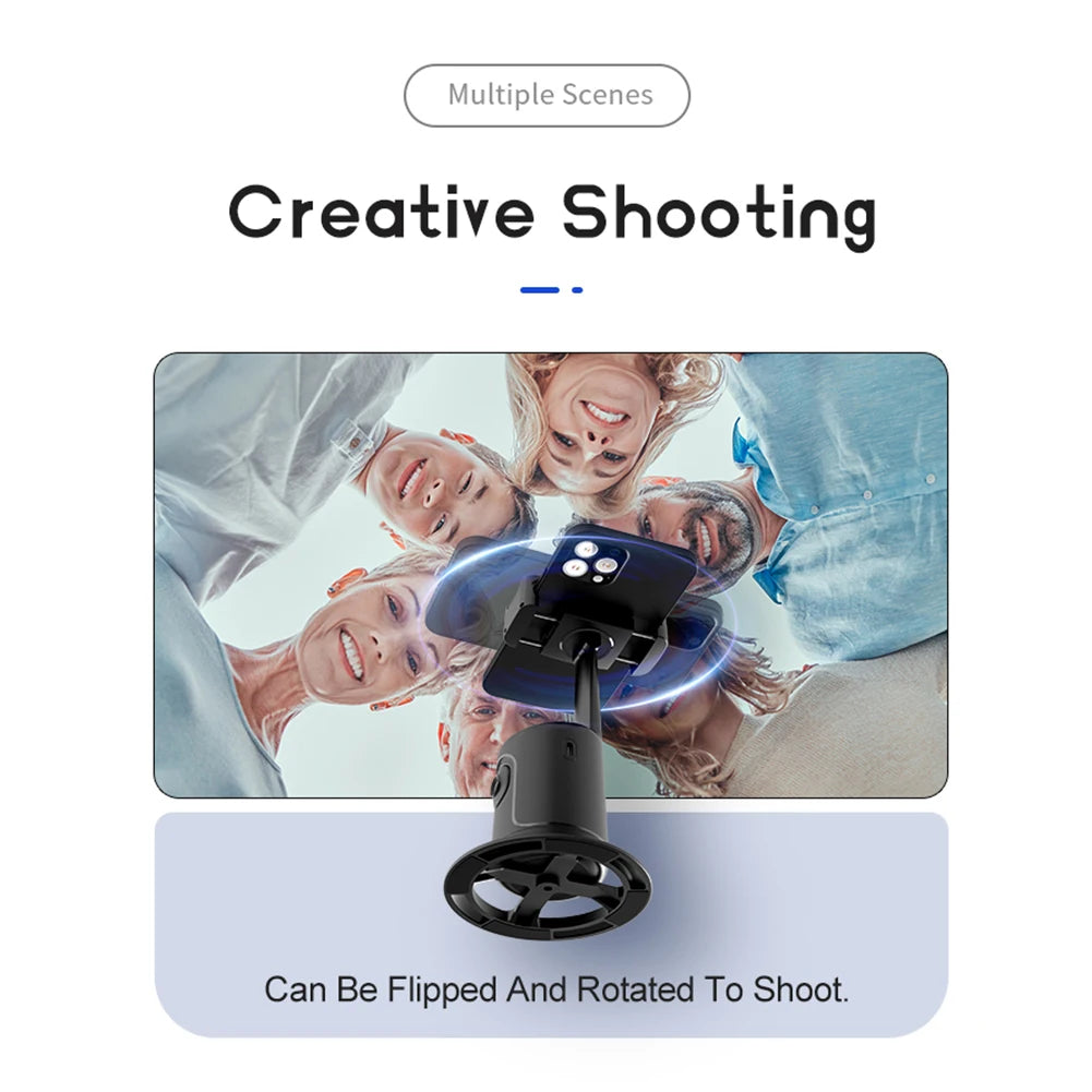 Auto Face Tracking Gimbal 360 Rotation Desktop Tracking Gimbal Selfie Stick Tripod for Smartphone Video Vlog Auto Phone Holder