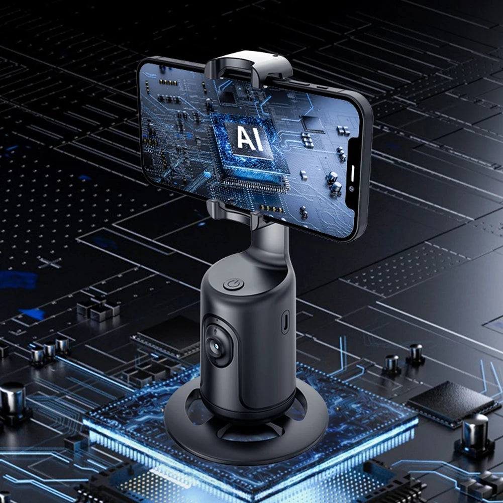 Auto Face Tracking Gimbal 360 Rotation Desktop Tracking Gimbal Selfie Stick Tripod for Smartphone Video Vlog Auto Phone Holder