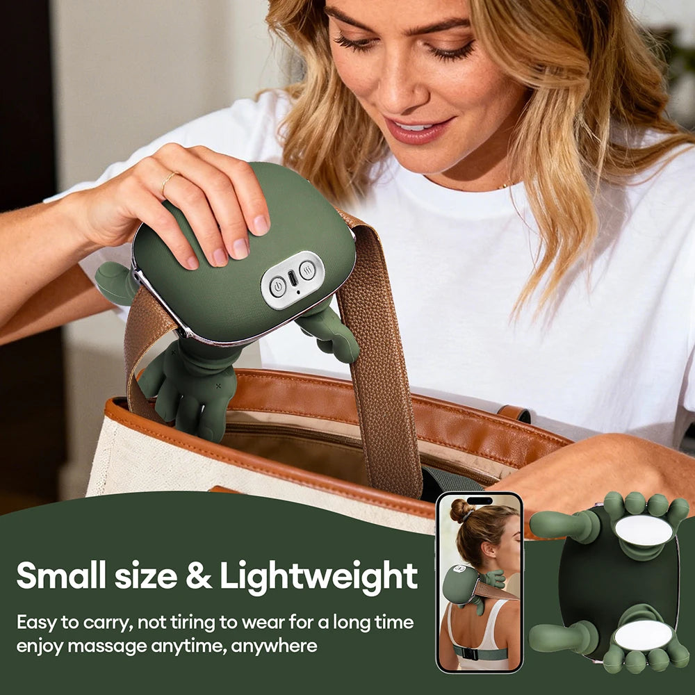 4D Bionic Finger Neck Shoulder Massager Wireless Neck Cervical Trapezius Kneading Massage Shawl Brushless Motor Neck masajeador