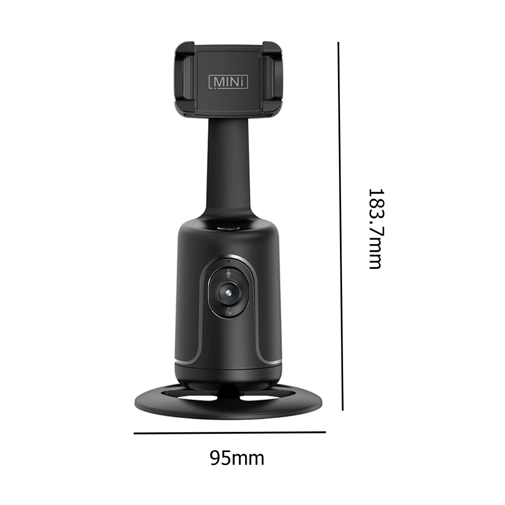 Auto Face Tracking Gimbal 360 Rotation Desktop Tracking Gimbal Selfie Stick Tripod for Smartphone Video Vlog Auto Phone Holder