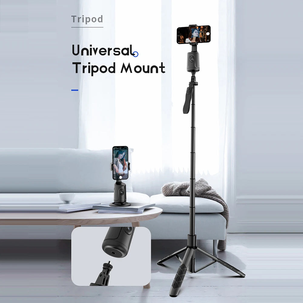 Auto Face Tracking Gimbal 360 Rotation Desktop Tracking Gimbal Selfie Stick Tripod for Smartphone Video Vlog Auto Phone Holder